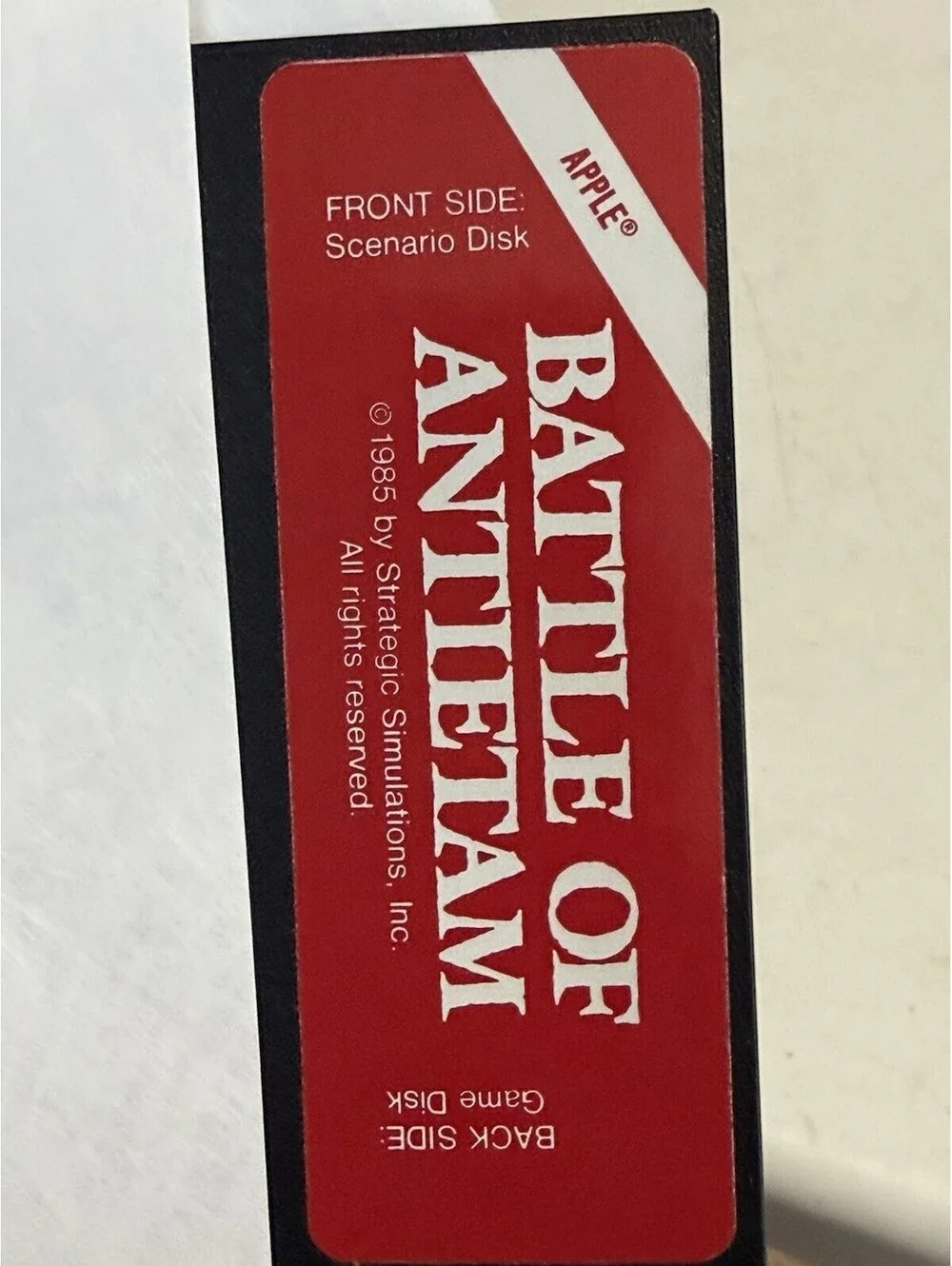 Battle of Antietam Apple II 1985 Strategic Simulations Inc W/manual , Looks Good